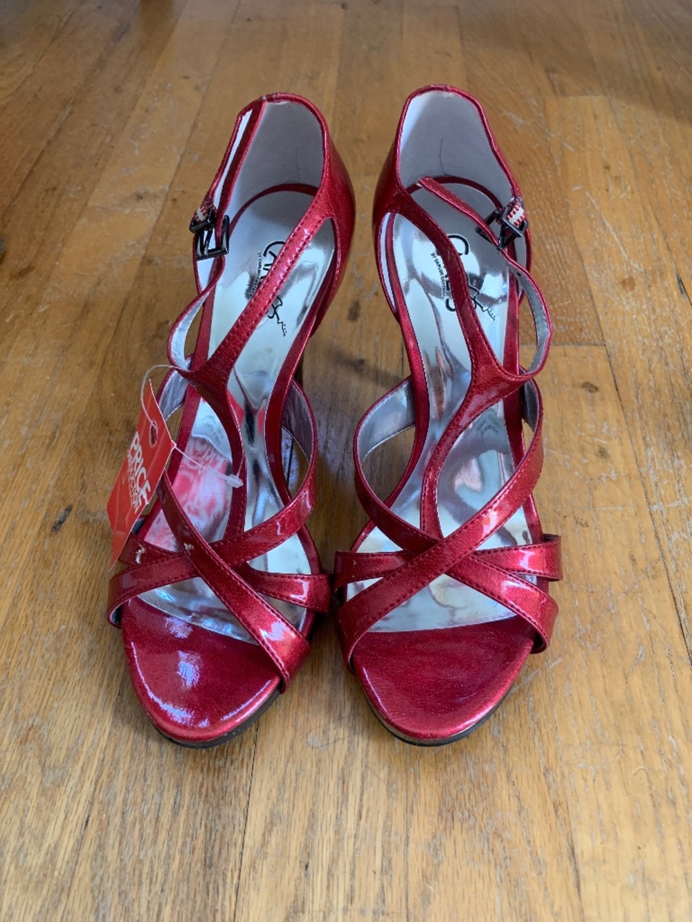 New Carlos Santana red high heels shoes